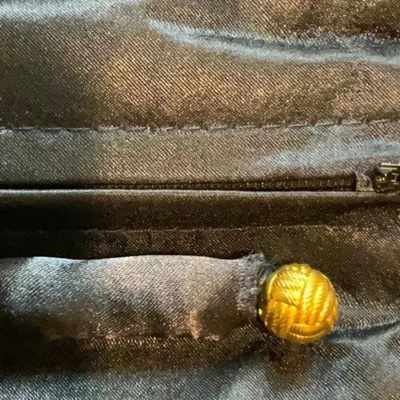 2/$30 VINTAGE Blue/Gold Butterflies Satin Jewellery Roll - Picture 7 of 12